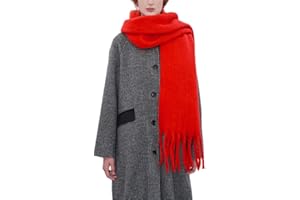 OUNIYA (Premium) Large Chunky Scarf Colorful Cashmere Feel Oversized Scarves Blanket Soft Big Wool Thick Winter Warm Women