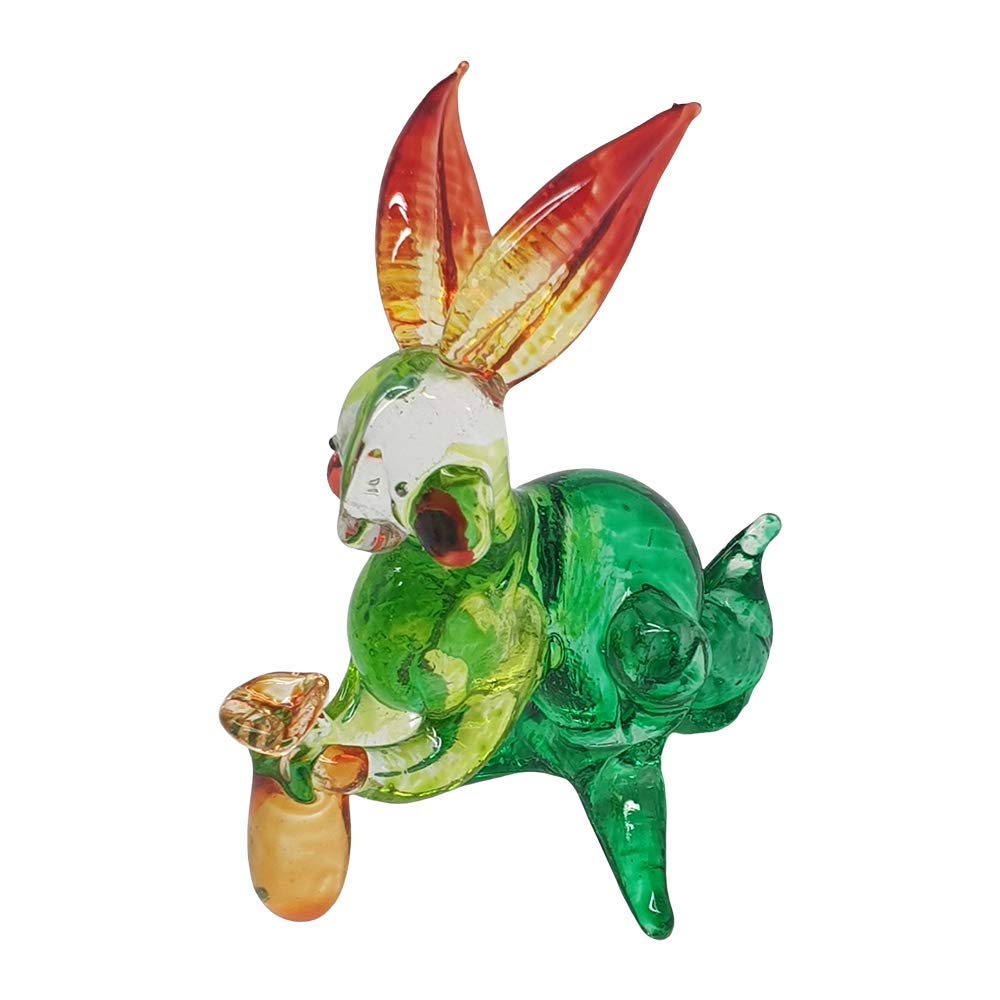 VIE Naturals Hand Blown Glass Sculpture, Rabbit