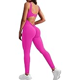 YEOREO Sleeveless Jumpsuits for Women Sexy Backless Gym Bodycon Lizvette V Back Scrunch Butt Rompers