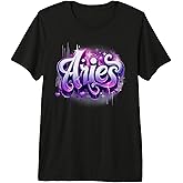 Pink & Purple Aries Zodiac Star Sign Premium T-Shirt
