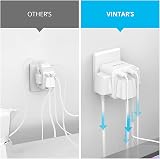 VINTAR 5 in 1 UK Plug Adaptor with 2 USB Ports, 3 Way Extension Socket UK view 6