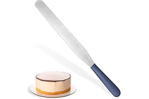U-Taste 10" Cake Decorating Spatula: Flexible Icing Frosting Knife with Straight Stainless Steel Blade, Smoothing Spreading T