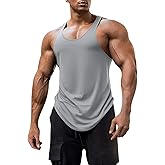 FITMENS Mens Workout Tank Tops Fitness Bodybuilding Sleeveless Gym Muscle Stringer Shirts