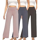 XFIFM 3 Pack Yoga Pants Women's Wide Leg Pants High Waist Elastic Sweatpants pantsLounge Pants with Pockets