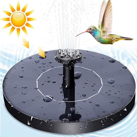 Lachesis Solar Fountain Pump New Upgraded Mini Solar Powered Bird Bath Fountain Pump Solar Panel Kit Water Pump With 4 Different Spray Pattern Heads For Pond Pool Garden Fish Tank Aquarium Amazon Co Uk