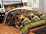 All American Collection New Super Soft and Warm 3 Piece Deer Borrego/Sherpa Blanket Palazzo (Full/Queen)