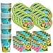 Safari Jungle Theme Birthday Party Decorations Tableware Set - Wild Animal Birthday Party Supplies Includes Plates, Napkins, and Cups | Kit for 16