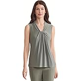 Kasper Women's Sleeveless Knot Front Matte Jersey Top