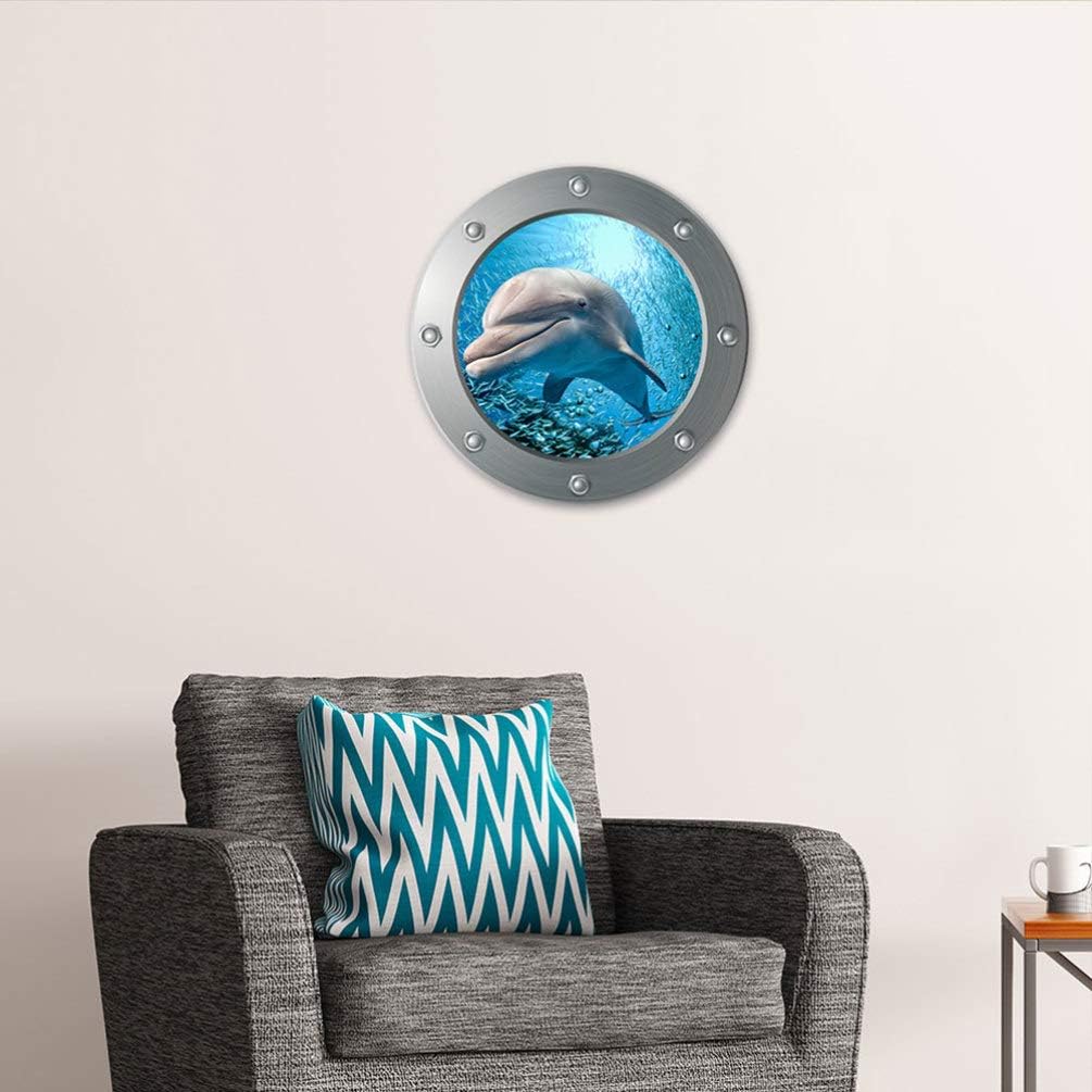 CLISPEED Wall Stickers Underwater Dolphin Wall Decor, Multicoloured - Image 3