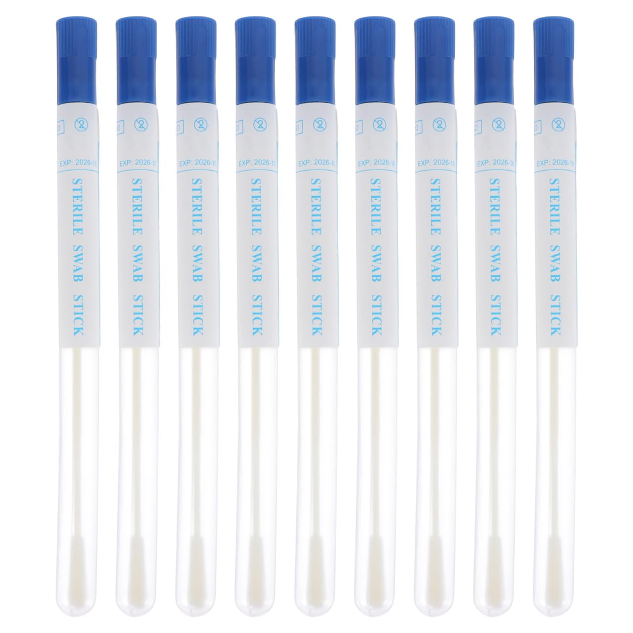 50 Sets Nasopharyngeal Nylon Tipped Specimen Flocked Swabs with Tubes Lid Lable Nasal Swab Nylon Flocking Tip Flocked Swab