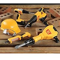 CP Toy 10 pc. Pretend Play Heavy Construction Tools with Realistic Sounds and Action