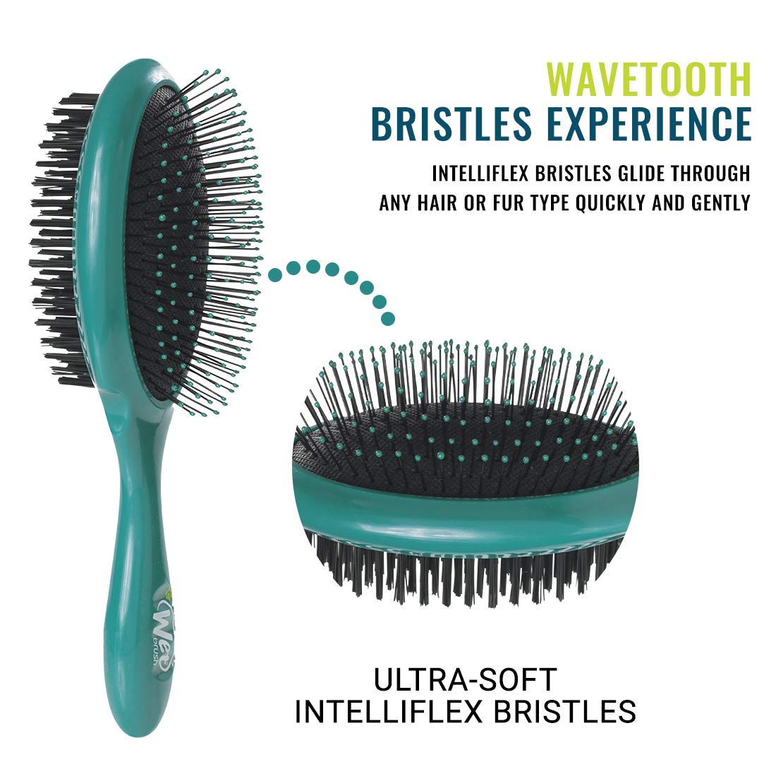 Wet Brush Pet Brush Ultimate Groomer 2in1 Detangler Teal Dogs Grooming