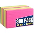 1InTheOffice Ruled Neon Index Cards, Index Cards 3x5 Assorted Neon Color, 300/Pack