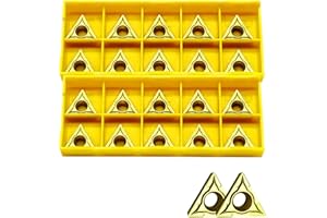 XUHAI 20PCS TCMT16T304 Carbide Inserts Turning Inserts – Expertly Crafted Lathe Cutting Tools Indexable Replacement Steel CNC Milling Inserts