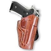 Masc Premium Leather Paddle Holster for Beretta-Type 92A1 W/Rail 9mm 4.9" Barrel, Right-Hand Draw, Brown #1343#