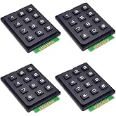 SazkJere 4PCS 3x4 Matrix Keypad 12 Keyboard Module External Keypad Board for Microcontroller (12Key)