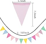 SZXMDKH 60 Flags 68ft Bunting Multicolor Outdoor Linen Burlap Party Banner view 2