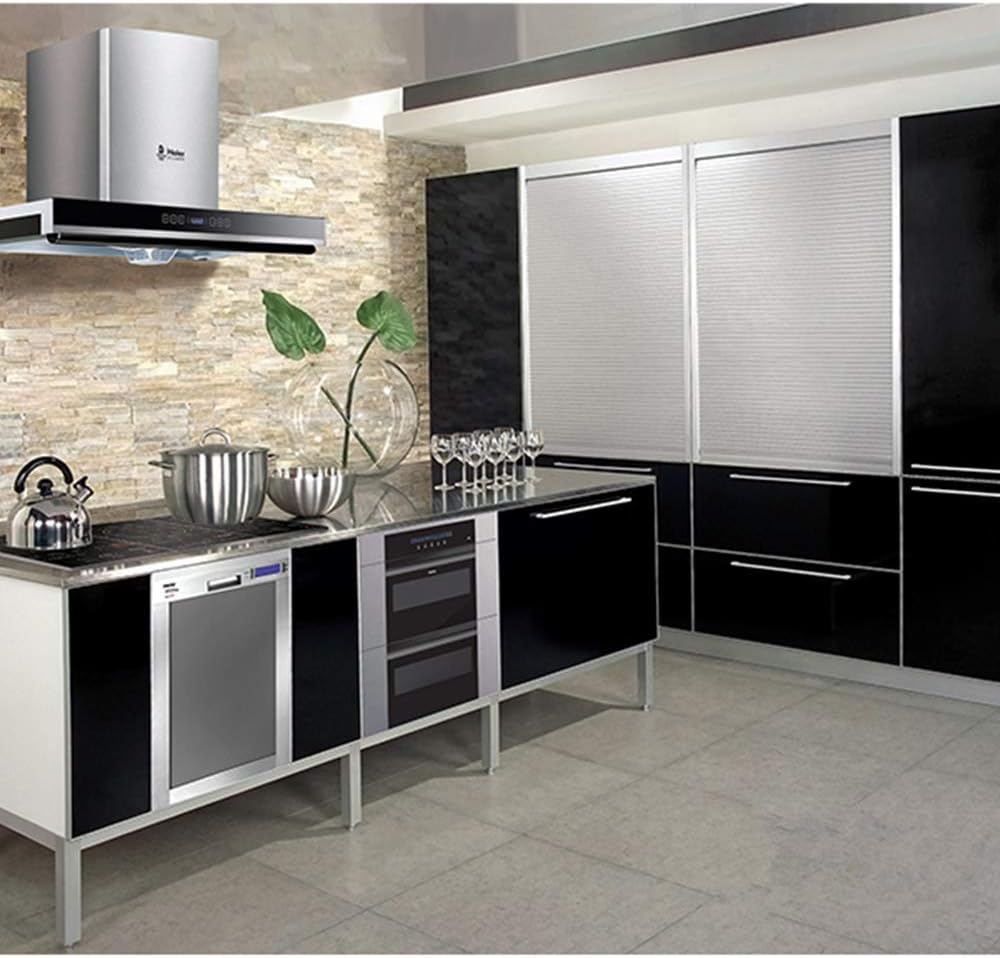 Hode Papier Adhesif Pour Meuble Cuisine Porte Mur Stickers Meuble Vinyle Autocollants Meuble Blanc 40x300cm Cuisine Maison Loisirs Creatifs