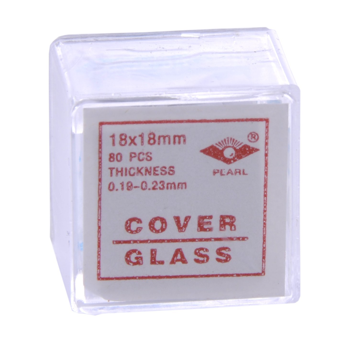 American Educational Glass Microscope Cover Slip, 18mm Length, 18mm