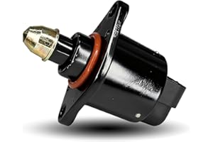 KUQUTIDY Car Idle Speed Control Valve, IAC Idle Air Control Valve Sensor, Fuel Injection Throttle Stepper Motor, Auto Replacement Parts #90380 10526 90325864 for King Kong, Buick, Chevy (Black)