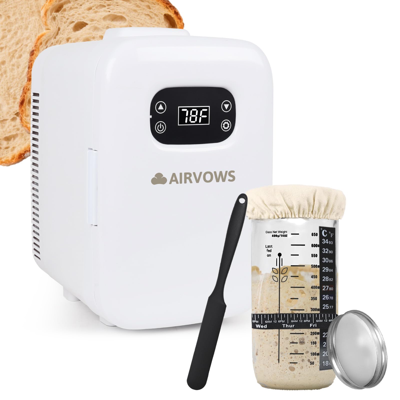 Photo 1 of Sourdough Home, Heat and Cool Modes, Accurate Temperature Control(39-149°F), With 24oz Sourdough Starter Kit, Easy to Use, Energy-Saving & Quiet Operation, Great for Making & Storing Sourdough Starter