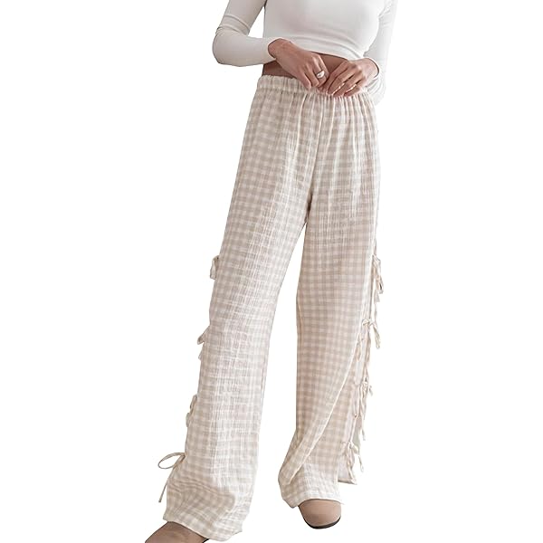 Krazy Larry Stretch Linen Wide Ankle Pink Stripe 16 at Amazon