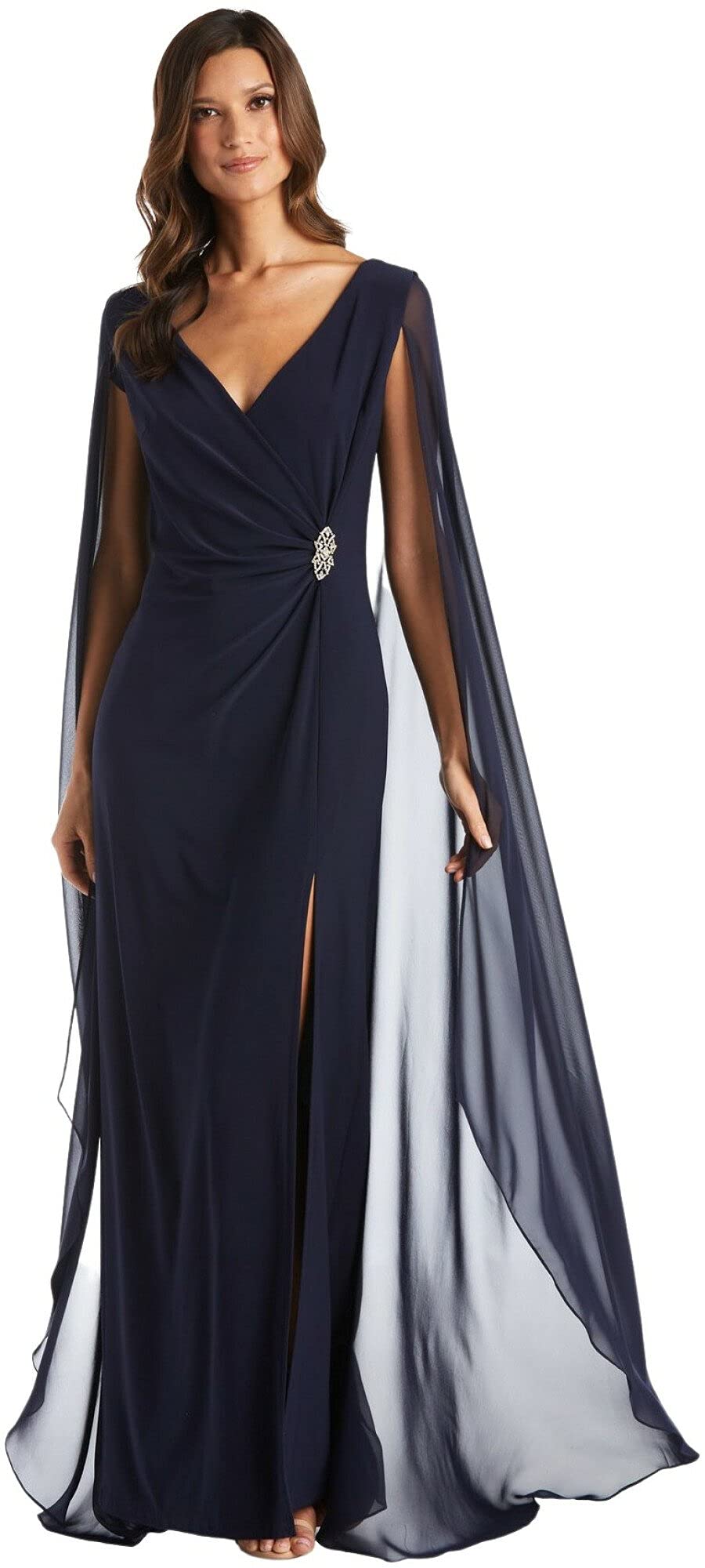 Photo 1 of R&M Richards Women's Heavenly Grace Cape Gown, Navy