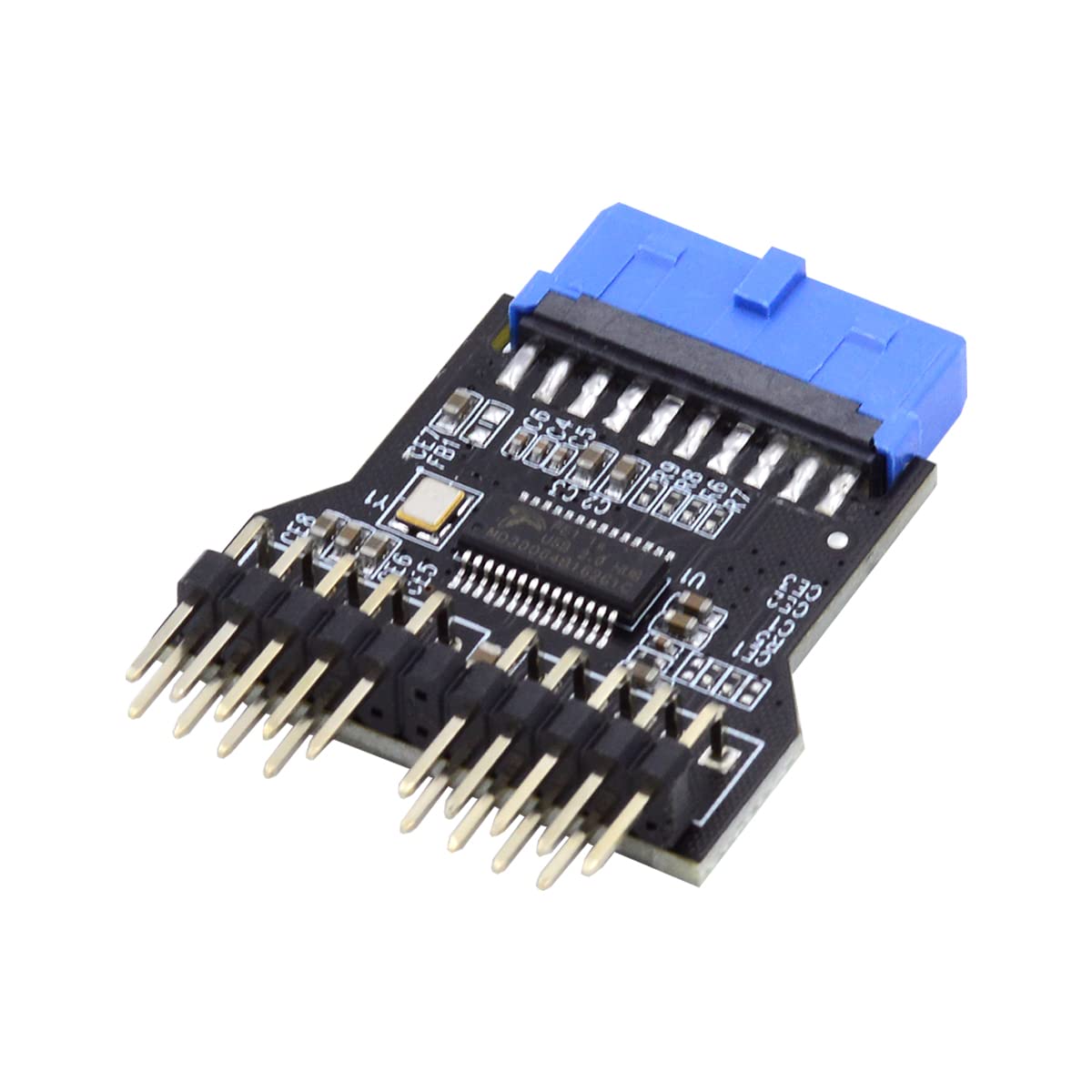 CY Motherboard 19pin USB 3.0 Header 1 to 2 USB2.0 9Pin Female Extension HUB Connector Adapter Port Multilier — image 1