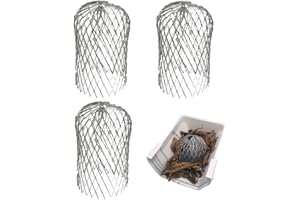 Lainrrew 3 Pcs Gutter Guard 3 Inch Flexible Aluminum Filter Strainer Rain Gutters Strainer Downspout Guard Protection Net Cover Stop Blockage from Leaves & Debris (Style 1)