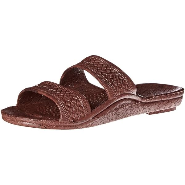 brown rubber jesus sandals