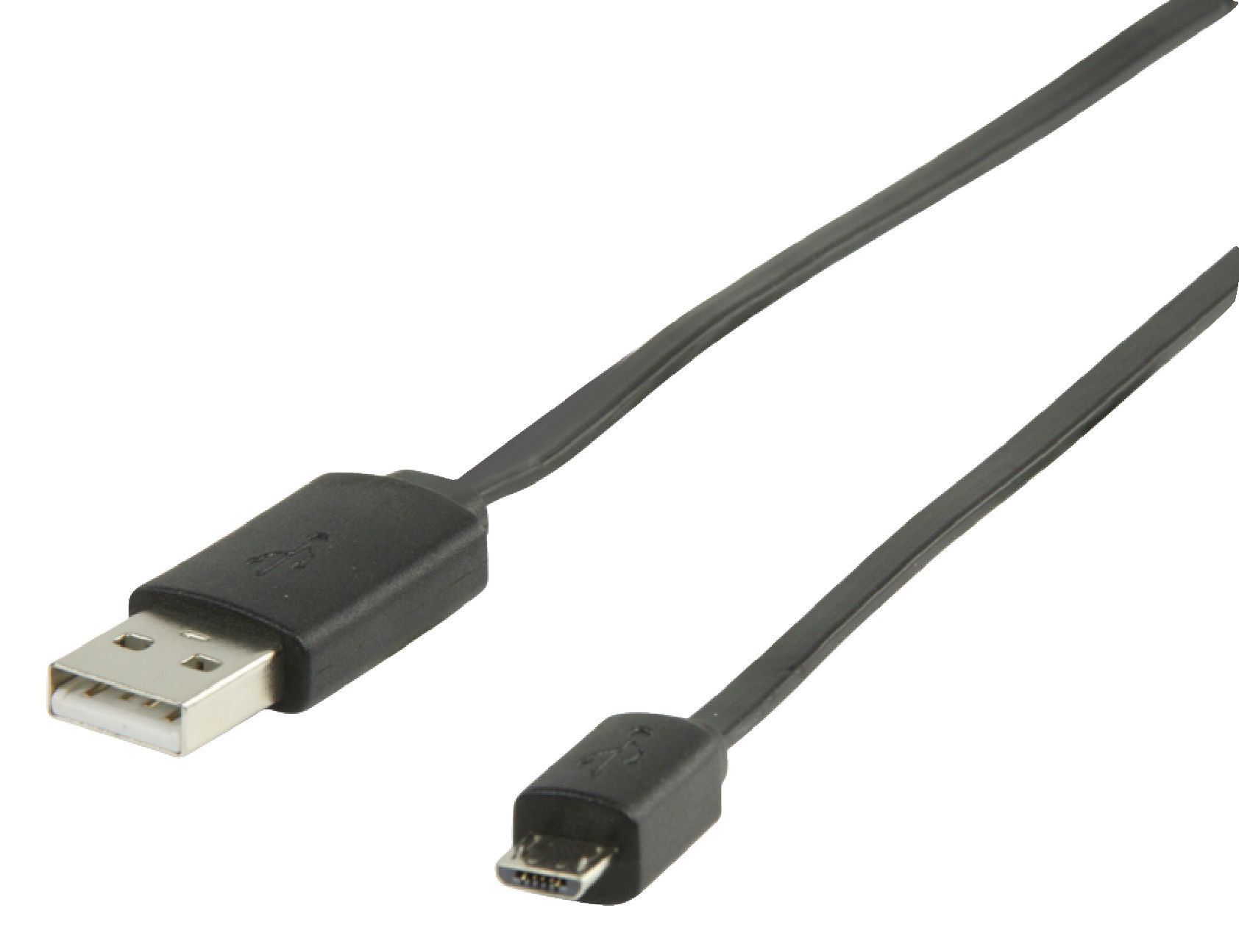 Valueline Nedis 1m A Male to Micro B Male Adapter Cable - Black
