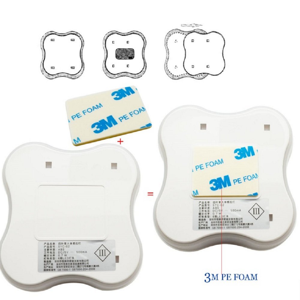 Darius LED Night Light Motion Sensor Light Human Body Induction Lamp USB Rechargeable for Hallway, Pathway, Corridor, House Entrance, Basement（Warm Color）