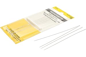 The Beadsmith Extra Long Beading Needles – Size 12, Card of 4 Needles – for Loom Weaving Beadwork, Pearl Stringing and Jewelry Making with Seed Beads
