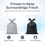 ALIA Black Large Adult Nappy Sacks 200 x 100 Pack Extra Large Easy Tie view 5