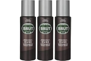 Brut Deodorant Body Spray Musk Long Duree 200ml THREE PACK by Brut