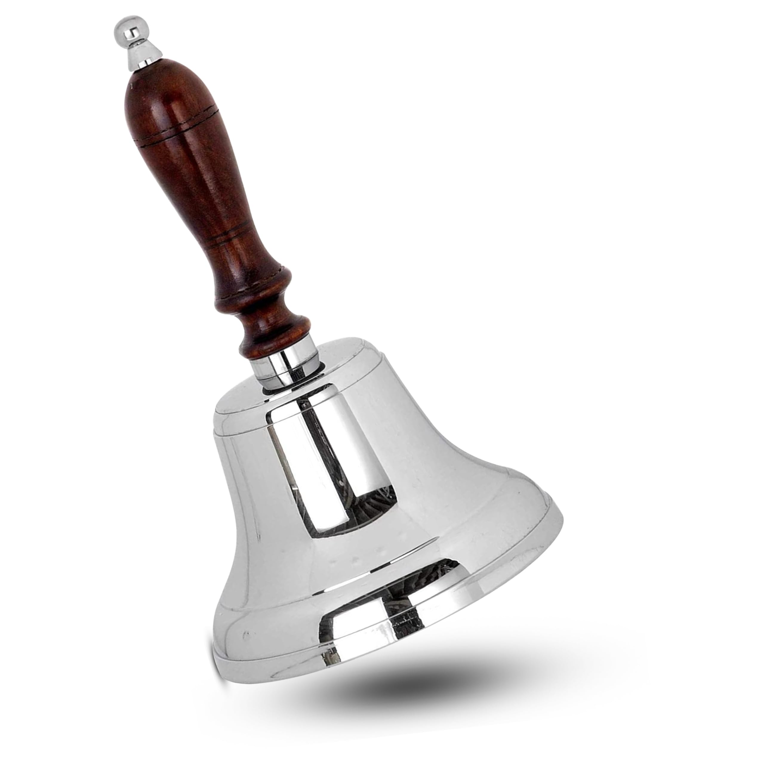 ARSUK Hand Bell - Wooden Handle School Bells - Last Order Ringing Bell For Santa, Adults, Tea, Elderly, Jubilee, Classroom, Christmas, Children & Dinner