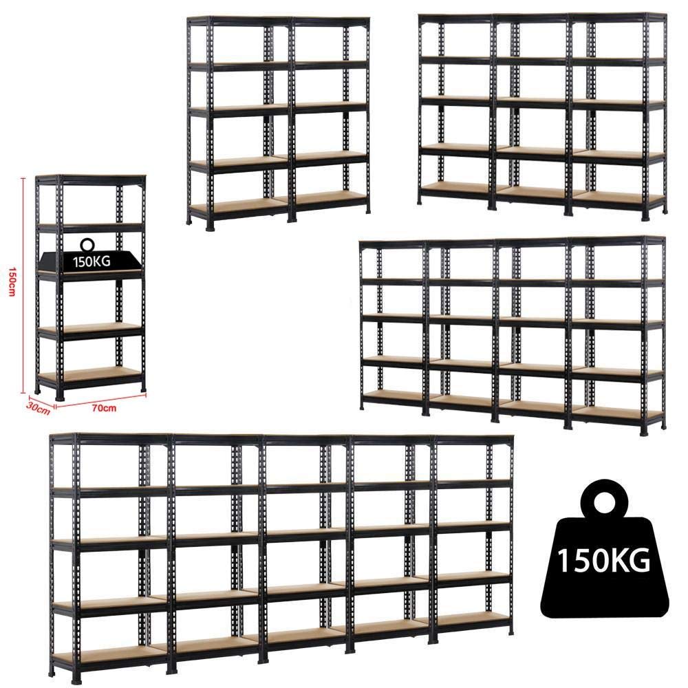 Yaheetech 3 X Etageres De Rangement 150 X 70 X 30 Cm Etagere Metallique Atelier Garage Cuisine Charge Lourde 150 Kg Par Niveau Sans Boulons Noir Etageres Rangement Et Organisation Kendalfloral Com