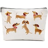 Dachshund Gifts Makeup Bag Dog Lovers Cosmetic Bag, Weiner Dog Gifts for Women Girls Daughter Sister Friendship Graduation Birthday Travel Pouch