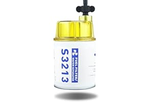 CZTHQP S3213 Fuel Water Separator Filter Element with Clear Bowl, Marine Fuel Filter for Outboard, Replaces# S3213, 18-17928, 35-809097, 35-60494-1, 18-7932-1