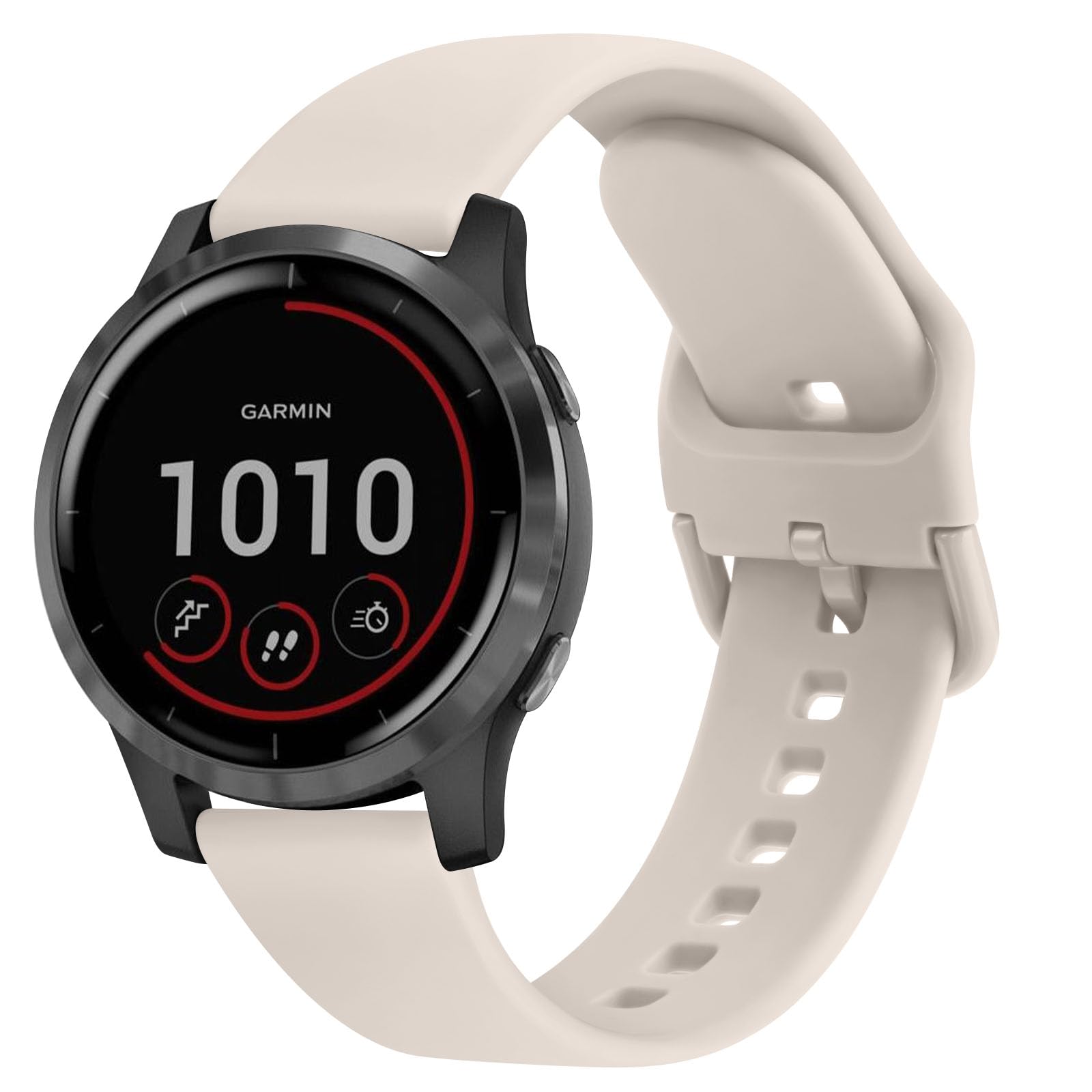 AK 22mm Strap Compatible with Garmin Vivoactive 4/Garmin Forerunner 255/265/Garmin Venu 2 Strap,Silicone Quick Release Strap Compatible with Garmin Vivoactive 4/Forerunner 255/265/Venu 2 (Starlight)