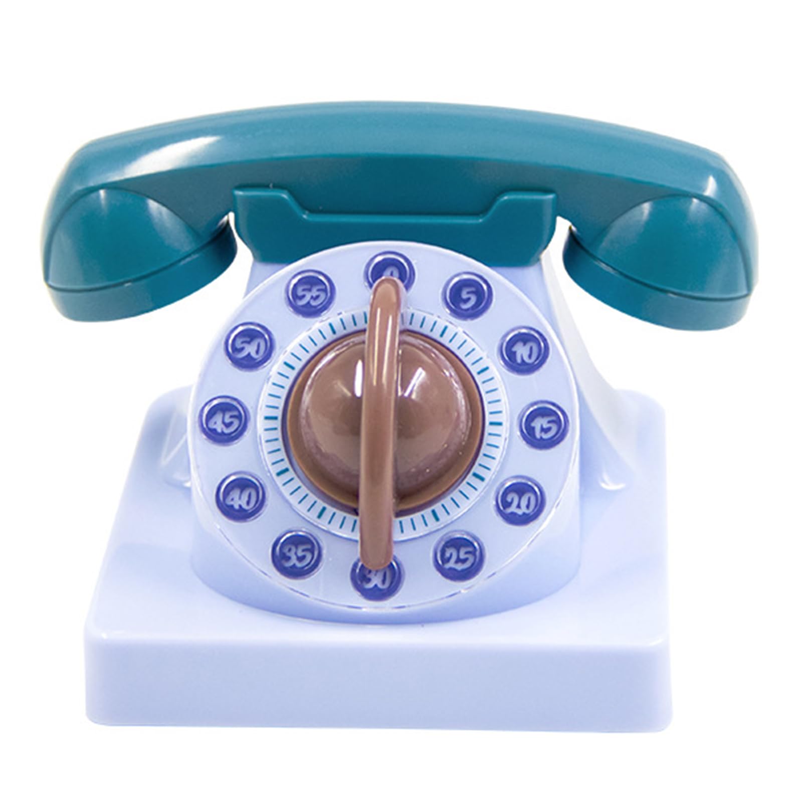 Ranvi Cute Telephone Mechanical Timer Kids Time Manager for Cooking, Home, Classroom, Study, Daily (Blue)