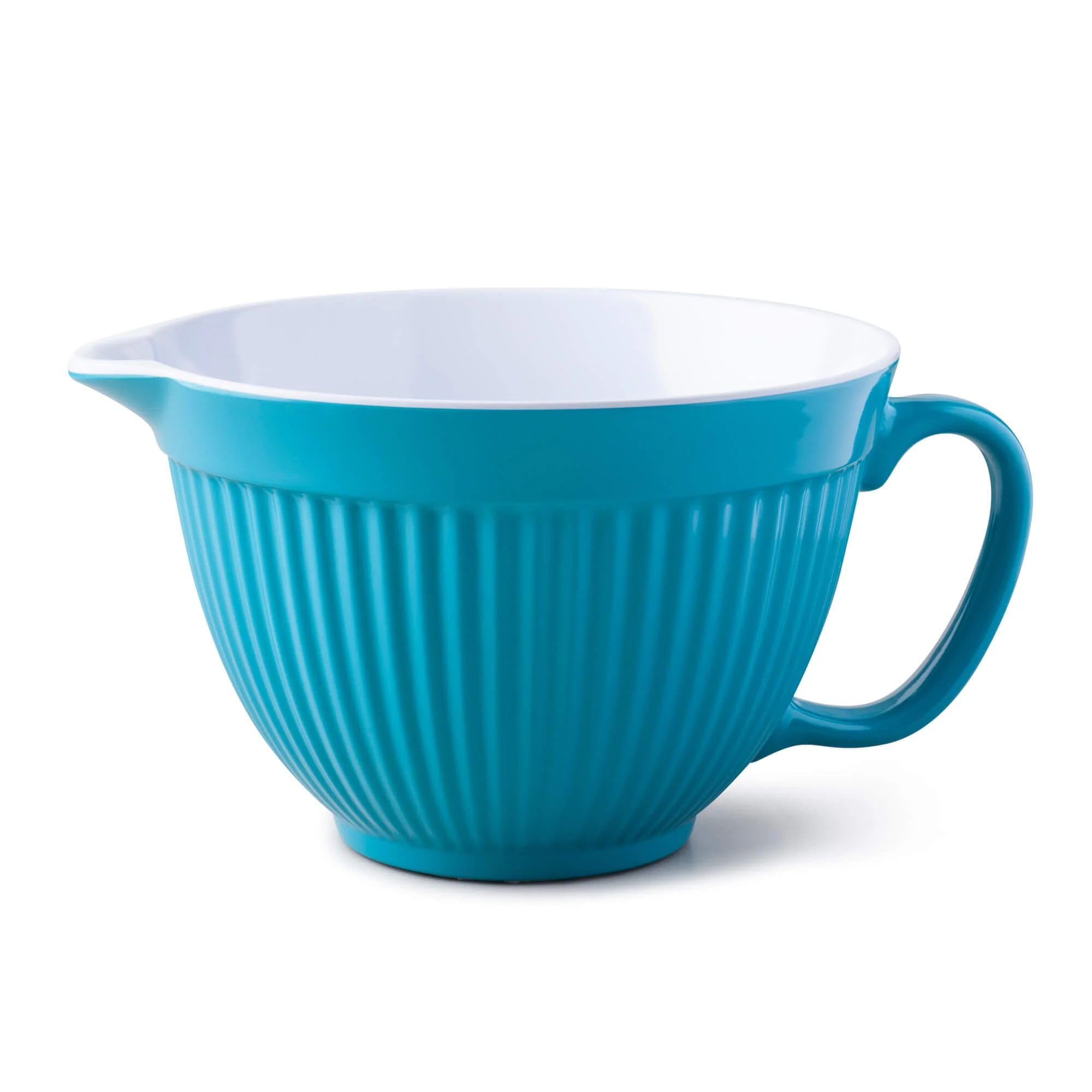 Zeal Mixing Bowl & Batter Jug, Kitchen Mixing Bowl for Baking & Cooking, Easy Pour Spout, Comfortable Handle & Non-Slip Base, Dishwasher Safe Melamine, Aqua
