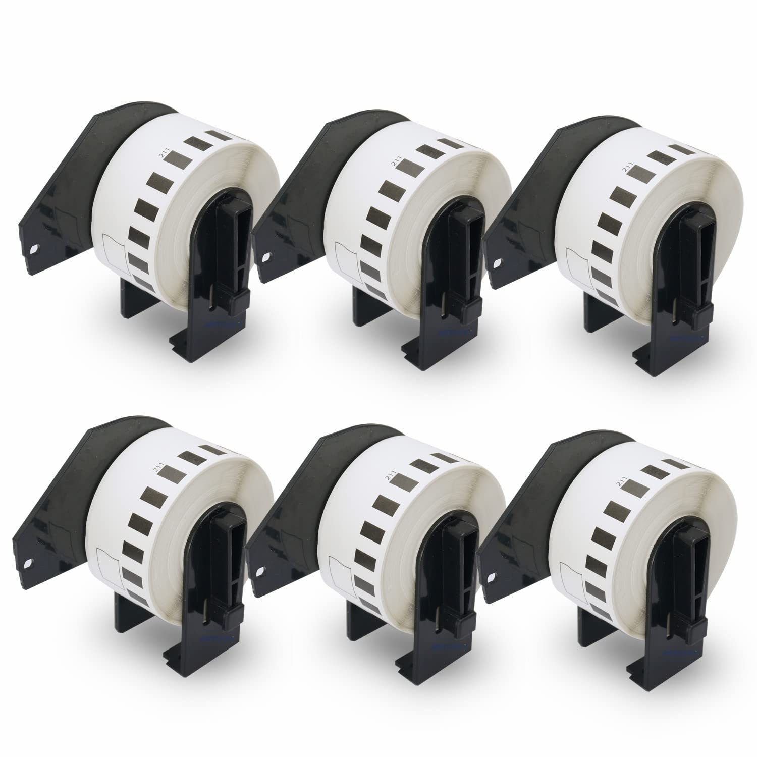BETCKEY - 6 Rolls DK-22211 Labels, 29mm x 15.24m, 6 Continuous Length Film Labels Compatible with Brother QL Label Printers โ image 1