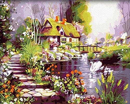 DIY Paint By Number Kits Dream house 16x20 inch Frameless