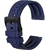 Anbeer Premium Silicone Watch Bands,Quick Release Rubber Watch Strap for Men and Women, Choose Color &amp; Width 18mm 20mm 22mm 24mm