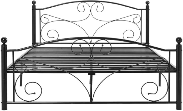 Weret Moderno marco de cama individual y doble de metal, 1,2 m, gran