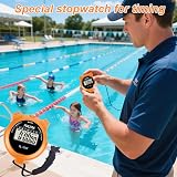 PULIVIA PL-703Y Sports Stopwatch Timer Lap Split Digital 1/100s Orange view 6