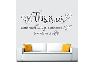 Inspirational Family Wall Stickers for Bedroom: Motivational Home Quotes Vinyl Art Wall Decals for Living Room Kitchen Apartm