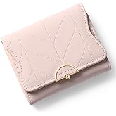 RNIEGA Leather Small Womens Wallet RFID Blocking Bifold Card Holder Cute Wallet for Woman with Zipper Coin Pocket