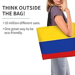 YSBYEIU Cute Colombia Flag Tote Bag For Women Men